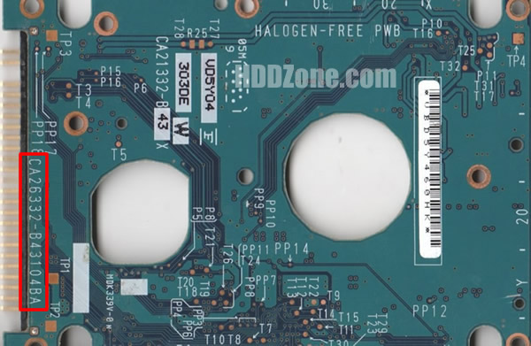 CA26332-B43104BA Fujitsu Placa de Circuito Impresso Disco Rígido